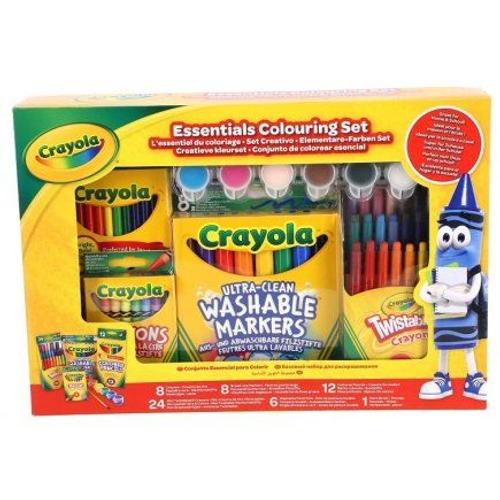 Coffret Coloriage Enfant 59 Pieces : Crayons Cire, Crayons Couleurs, Feutres, Peinture - Fille, Garcon - Set Creativite Dessin + Carte