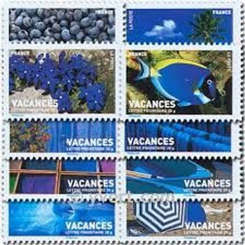 Timbres Pour Vacances (Bleus) Année 2007 Autoadhésifs N° 4037 4039 4040 4041 4042 4043 4044 4045 4046 Ou 118 119 120 121 122 123 124 125 126 127 Yvert Et Tellier