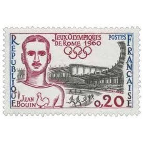 Jeux Olympique De Romle : Jean Bouin Année 1960 N° 1265 Yvert Et Tellier Luxe