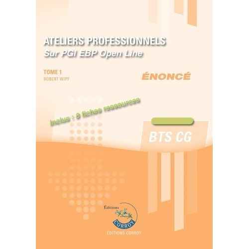 Ateliers Professionnels Sur Pgi Ebp Bts Cg - Tome 1, Enoncé