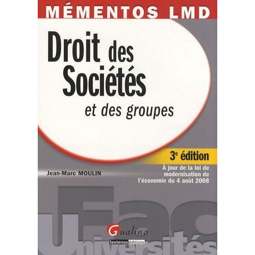 Droit Des Sociétés Et Des Groupes