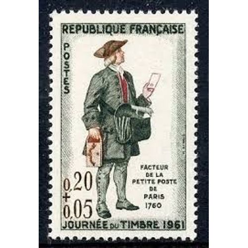 Journée Du Timbre : Facteur De La Petite Poste Année 1961 N° 1285 Yvert Et Tellier Luxe
