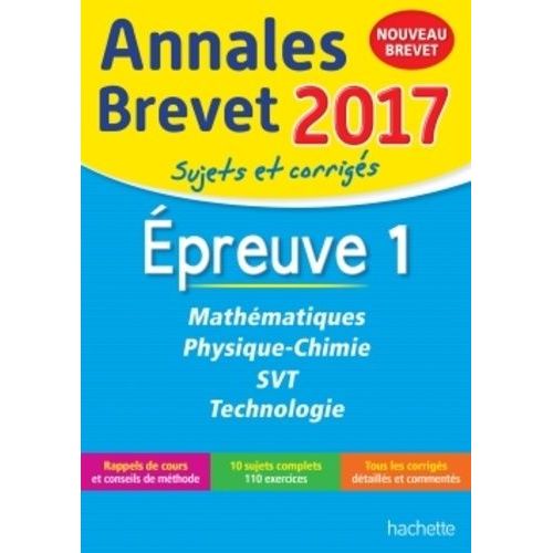 Mathématiques, Physique-Chimie, Svt, Technologie - Sujets Et Corrigés