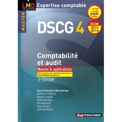 Dscg 4 Comptabilité Et Audit - Manuel Et Applications