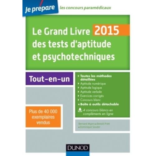 Le Grand Livre 2015 Des Tests D'aptitude Et Psychotechniques Avec Méthodes Détaillées