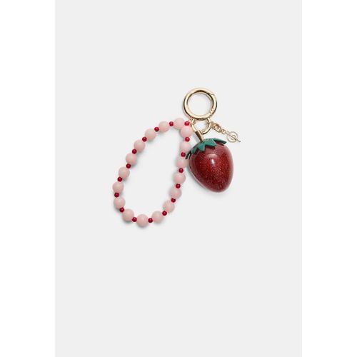 Stradivarius Porte-Clés Breloque Fraise Rouge Os