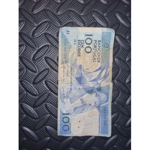 Ancien Billet De 100 Cem Escudos Portugais.