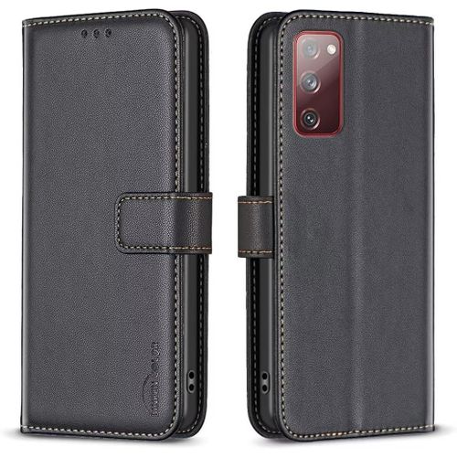 Kal-Pour Samsung Galaxy S23 Plus Coque, Étui Portefeuille En Cuir, Housse Avec Rabat De Protection Fentes Pour Cartes Béquille Et Dragonne, Stand Fonction-Noir