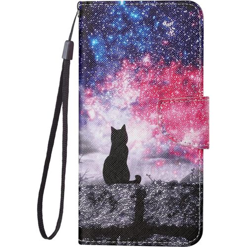 Kal-Chooseu Coque Pour Samsung Galaxy S24 Cuir Etui Avec Silicone Souple Portefeuille Antichoc Étui À Rabat Et Folio Motif Fonction Support Pour Filles Protection Housse Pour Galaxy S24 5g - Star Cha