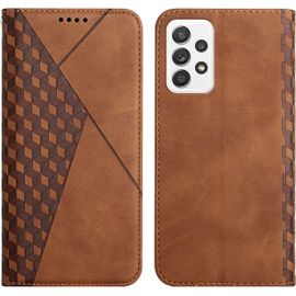 Kal-Coque Pour Samsung Galaxy A53 5g, Premium Flip Housse Étui Protection Rabat Clapet Portefeuille Phone Cover Magnétique [Porte Cartes] Antichoc Béquille Cover (Marron)