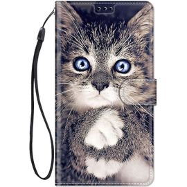 Kal-Chooseu Coque Pour Iphone 7 / Iphone 8 / Iphone Se 2022 / Se 2020 Housse Cuir Avec Silicone Etui Portefeuille Antichoc Étui À Rabat Et Folio Support Stand Élégant Motif Pour Filles Femmes - Chat