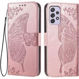 Kal-Coque Pour Samsung Galaxy A52 / A52 5g / A52s 5g (6.5"" Inches) Etui Flip Magnétique Avec 3 Fentes Pour Cartes 1 Portefeuille, Housse - Or Rose