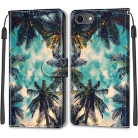 Kal-Coque Iphone Se 2020 /Iphone 8/Iphone 7 (4,7 Pouces), Etui Premium Housse En Cuir Pochette Protection Portefeuille Rabat Clapet Case Porte Carte Magnétique Étui Antichoc Cover (Arbre)