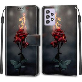 Kal-Coque Samsung Galaxy A52 4g/A52 5g/A52s 5g, Etui Premium Housse En Cuir Pochette Protection Portefeuille Rabat Clapet Case Porte Carte Magnétique Étui Antichoc Cover (Rose)