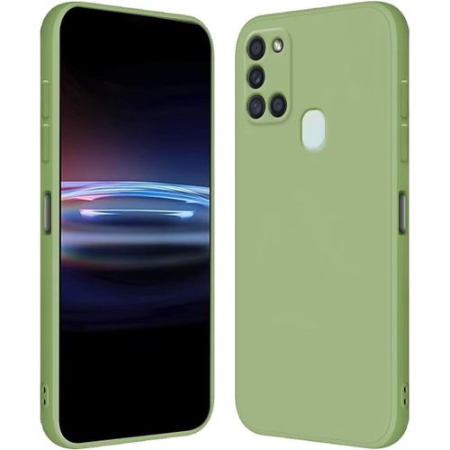 Kal-Coque Pour Samsung Galaxy A21s (6.5" Inches) Étui En Silicone Tpu Souple - Vert Matcha