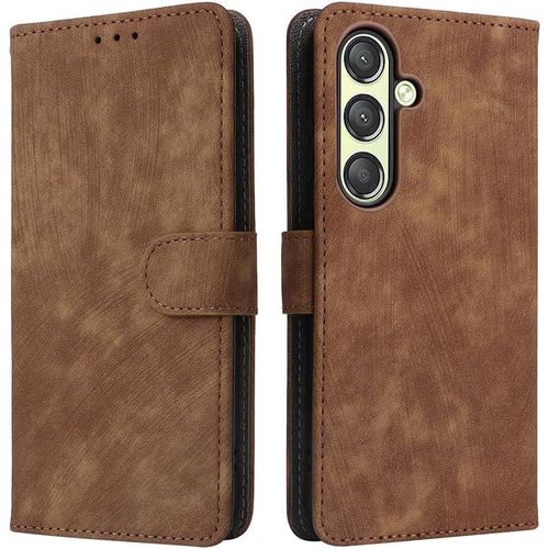 Kal-Housse Pour Samsung Galaxy S24 5g Etui, Rfid Protect Pu/Tpu Cuir Coque Magnétique Portefeuille, Vert