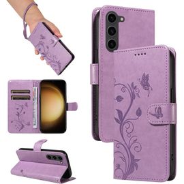 Kal-Coque Pour Samsung Galaxy S23, Housse Etui Portefeuille Cuir Pu Multifonction, Magnétique Étui De Protection Compatible Avec Galaxy S23, Violet