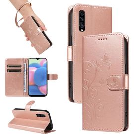 Kal-Coque Pour Samsung Galaxy A50, Housse Etui Portefeuille Cuir Pu Multifonction, Magnétique Étui De Protection Compatible Avec Galaxy A50, Or Rose