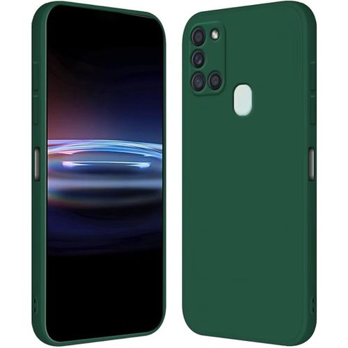 Kal-Coque Pour Samsung Galaxy A21s (6.5" Inches) Étui En Silicone Tpu Souple - Vert Foncé