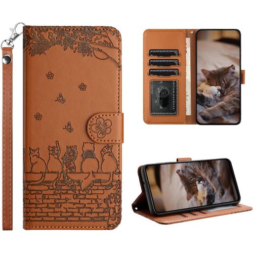 Kal-Coque Pour Galaxy S25 Edge 5g Étui De Protection [Etui À Rabat] [Pochette De Portefeuille] [Fermeture Magnétique] Housse Premium En Cuir Pu Portefeuille Pour Samsung S25 Edge Marron