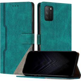 Kal-Étui Pour Xiaomi Poco M3/Redimi 9t/Redimi 9 Power, Housse En Cuir Pu Avec [Protection Antichoc Tpu] [Fonction Support] [Porte-Cartes ] Antichoc Magnétique Coque Pour Xiaomi Poco M3 - Vert