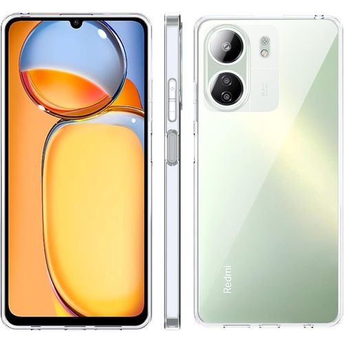 Kal-Coque Pour Xiaomi Redmi 13c,Ultra Transparent Étui De Protection En Silicone,Clair Mince Souple Tpu Bumper Housse,Anti-Jaunissement Anti Rayures