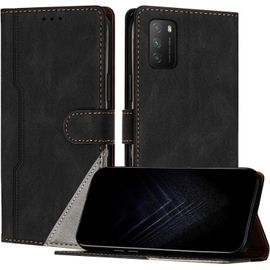 Kal-Étui Pour Xiaomi Poco M3/Redimi 9t/Redimi 9 Power, Housse En Cuir Pu Avec [Protection Antichoc Tpu] [Fonction Support] [Porte-Cartes ] Antichoc Magnétique Coque Pour Xiaomi Poco M3 - Noir