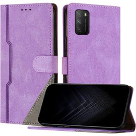 Kal-Étui Pour Xiaomi Poco M3/Redimi 9t/Redimi 9 Power, Housse En Cuir Pu Avec [Protection Antichoc Tpu] [Fonction Support] [Porte-Cartes ] Antichoc Magnétique Coque Pour Xiaomi Poco M3 - Violet