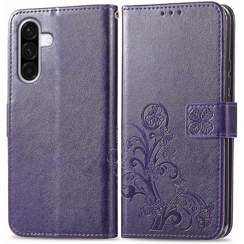 Kal-Coque En Cuir Pour Samsung Galaxy A56 5g (6.7"" Inches), Étui Portefeuille Avec 3 Emplacements Pour Cartes 1 Poche À Monnaie - Violet Foncé