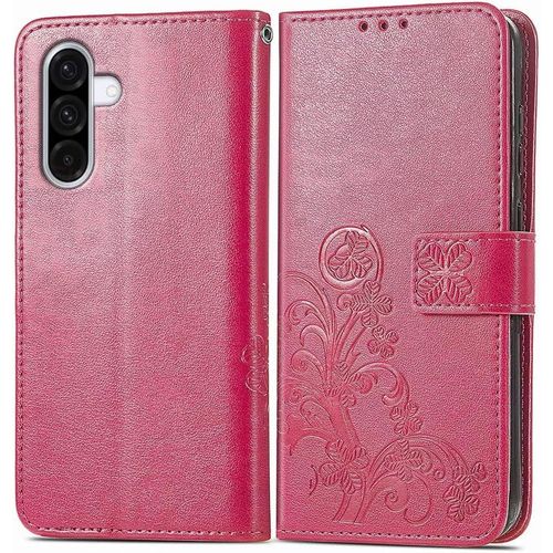 Kal-Coque En Cuir Pour Samsung Galaxy A56 5g (6.7"" Inches), Étui Portefeuille Avec 3 Emplacements Pour Cartes 1 Poche À Monnaie - Rouge