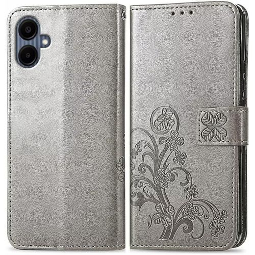 Kal-Coque En Cuir Pour Samsung Galaxy A06 (6.7"" Inches), Étui Portefeuille Avec 3 Emplacements Pour Cartes 1 Poche À Monnaie - Gris
