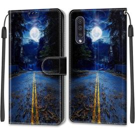 Kal-Coque Samsung Galaxy A50/A50s/A30s, Housse Samsung A50/A50s/A30s Etui Housse En Cuir Pochette Protection Portefeuille Rabat Clapet Case Porte Carte Magnétique Étui Antichoc Cover(Lune)