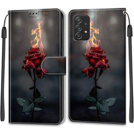 Kal-Coque Samsung Galaxy A53 5g, Housse Samsung A53 5g, Etui Premium Housse En Cuir Pochette Protection Portefeuille Rabat Clapet Case Porte Carte Magnétique Étui Antichoc Cover (Rose)