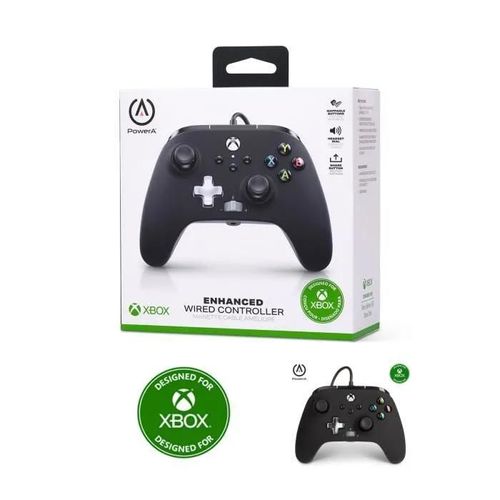 Manette De Jeu - Microsoft - Powera - Filaire - 3m - Fonction Turbo - Xbox One/Xs/X