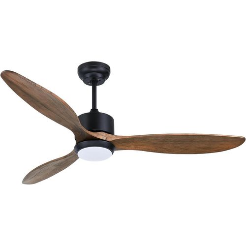 132Cm Intérieur Extérieur 3 Pales Hélice Smart Ventilateur De Plafond, Ventilateur De Plafond En Bois Massif À Moteur Dc Silencieux Avect[VEN750363]