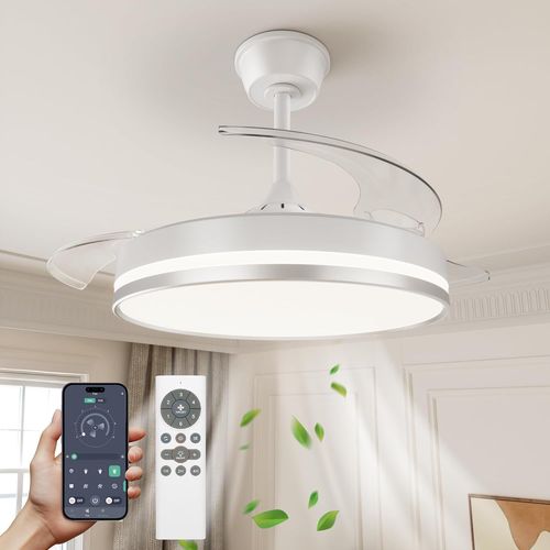 Ventilateur De Plafond Avec Lumière (Gris)[VEN750868]