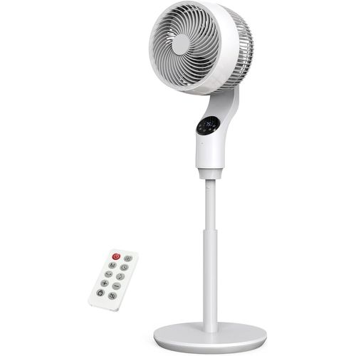 Ventilateur Sur Pied, Puissant 1500 M³/H, Flux D'Air 7.5 M/S, Avec Télécommande, 3 Modes 3 Vitesses, Minuterie 24H, Réglage Hauteur Circulation D'Air, Hauteur De 97-110Cm[VEN750013]