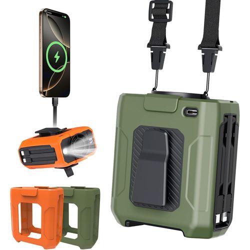 4 En 1 Ventilateur Ceinture Avec 10000Mah Powerbank, Waist Clip Fan 5 Vitesses, Ventilateur Sous Tshirt, Ventilateur De Taille Portable Pour L'Escalade De Camping En Plein Air[VEN750631]