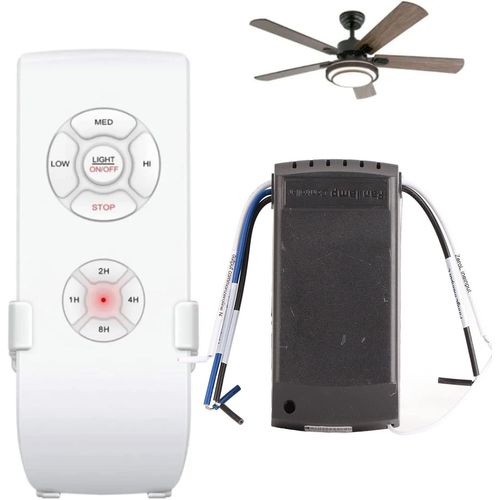 Kit De Télécommande Pour Ventilateur De Plafond ¿ Fonctionne Avec, Harbor Breeze ¿ 3 Vitesses De Ventilateur ¿ Boutons De Commande Séparés ¿ Facile À Installer ¿ Convertit[VEN750975]