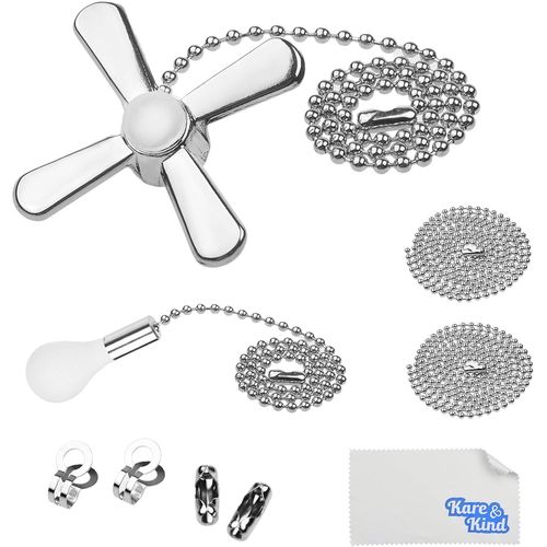 Lumière Et Ventilateur À Tirer De La Chaîne - 1X Ventilateur (12,5 Pouces), 1X Lumière (13,6 Pouces), 2X 1M Extension De La Chaîne Et 4X Connecteurs Supplémentaires (2 Styles)[VEN750782]