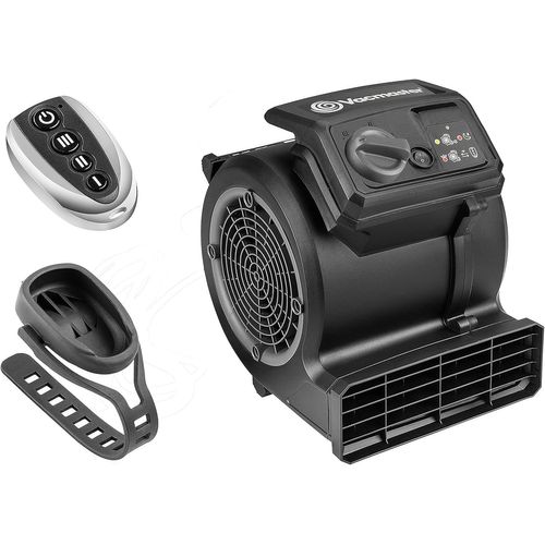 Ventilateur Sur Pied Air Mover Puissant Ventilateur De Gym Au Sol Ventilateur De Vélo Silencieux, Sèche Tapis, Cool 3 Vitesses Télécommande[VEN750291]