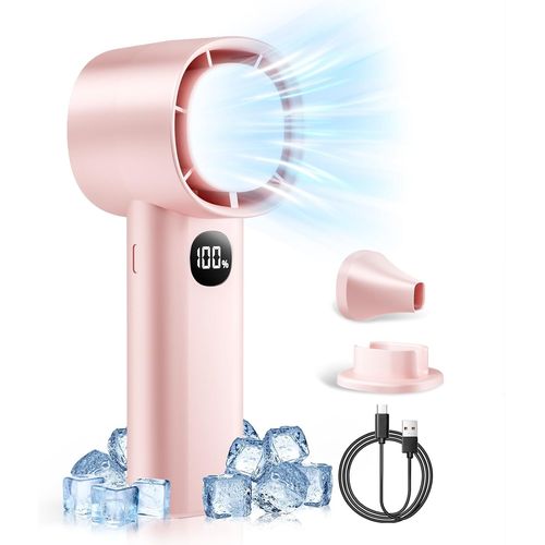 Ventilateur Portable À 100 Vitesses, Mini Ventilateur Usb Rechargeable 2400 Mah, Ventilateur De Bureau Avec Écran Led, Ventilateur Électrique Avec Base, Ventilateurs De Refroidisse[VEN750989]