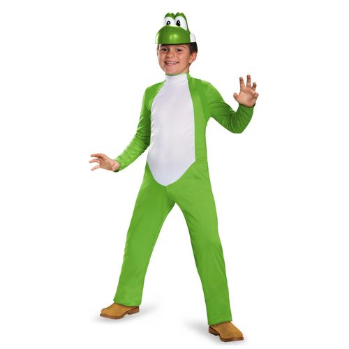 Déguisement Yoshi Luxe Enfant Super Mario - Taille: 7 - 8 Ans (124 - 136 Cm)