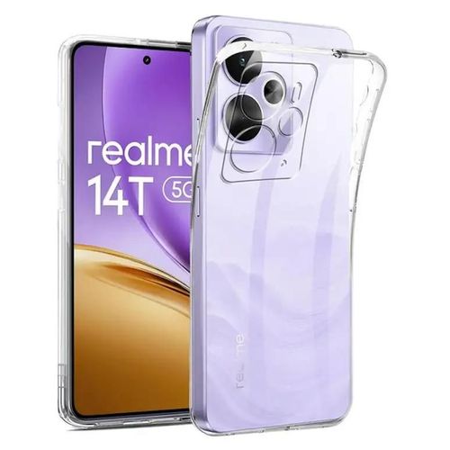 Coque Pour Realme 14 5g / 14t 5g - Housse Etui Silicone Gel Fine + Verre Trempe - Transparent Tpu