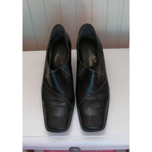 Escarpins Cuir Noirs Lomeneau - Taille 40