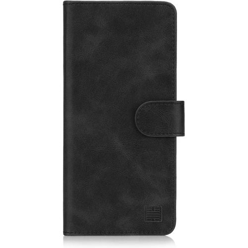 Kal-Essential Series - Étui Portefeuille En Cuir Pu Flip Coque Pour Nokia 1 Plus (2019), Housse Avec Fentes Cb Et Fermeture Magnétique ¿ Noir
