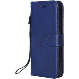 Kal-Coque Pour Galaxy J3 2017, Pu En Cuir Coque Portefeuille Étui Housse, Design Classique Tpu Coque Pour Samsung Galaxy J3 2017 - Bleu Marin