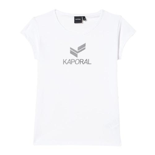 T-Shirt Blanc Fille Kaporal Facee