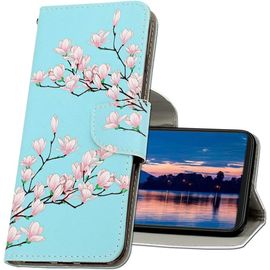 Kal-Coque Pour Oppo A5 2020, Coque En Cuir Oppo A9 2020, Étui Téléphone Oppo A5 2020, Motif Coloré Imprimé Housse Pour Oppo A5 2020 / Oppo A9 2020. Xc1 Magnolia