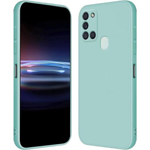 Kal-Coque Pour Samsung Galaxy A21s (6.5" Inches) Étui En Silicone Tpu Souple - Cyan Clair